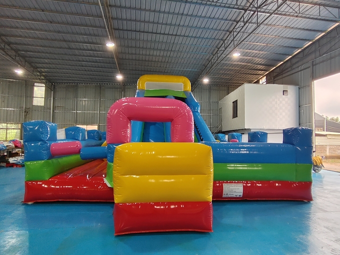 High Quality Commercial Outdoor Giant Inflatable Fun City Jumping House With Slide Inflatable Playground For Kids