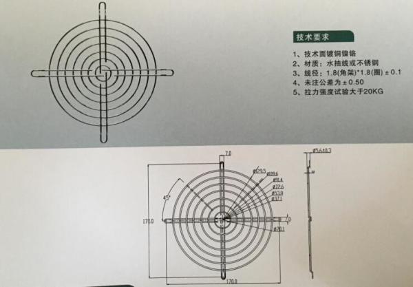 *d=125mm* Fan Finger Guards/Stainless steel net/Copper plating net/Nickel