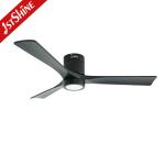 Low Profile 52inch Decorative Flush Mount Ceiling Fan With LED Light