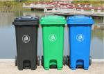 HDPE Foot Plastic Rubbish Bins , Coloured Rubbish Bins With Pedal Operated Lid
