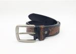 Carved Craft 3.8cm Mens Embossed Leather Belts Pin Buckle