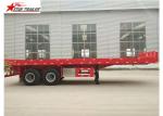 2 Axles 30ft 30Ton Flatbed Semi Trailer Leaf Spring Suspension 12R22.5 Tire