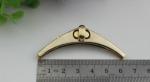 Bag accessories Light Gold Zinc Alloy OX Horn Metal Turn Lock