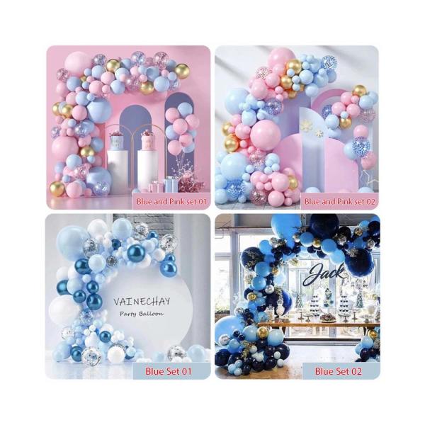 Pink Blue Latex Balloon Arch Kit Set Wedding Birthday Party Decoration Balloons