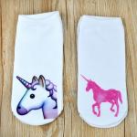 Custom logo, desig Cute Emoji 3D Digital Printed Ankle sock