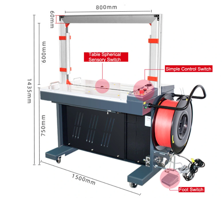Plastic Packaging Box Strapping Machine Fully Automatic PP Strapping Machine