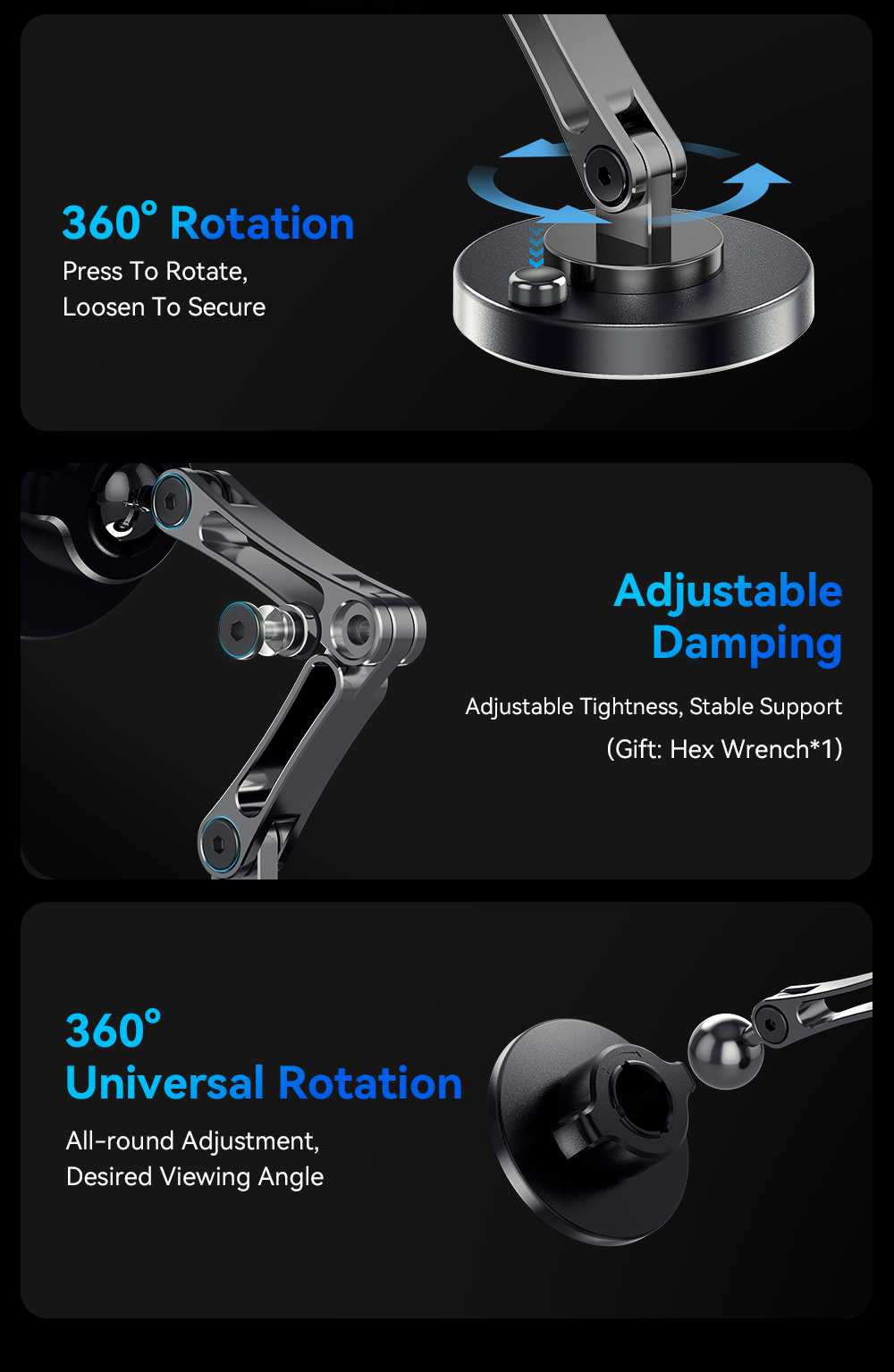 ESSAGER ES-ZJ25 Series 15W Magnetic Car Phone Mount Holder