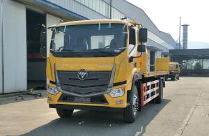 Wholesale 7 Ton Wrecker Truck Foton Cummins Engine 210hp Flat Bed 4*2 Drive Mode 10.5 Meters Long from china suppliers
