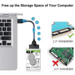 35cm Sata 3.0 Cables , Sata 3 To Usb 3.0 Cable For 2.5 Inch Hdd