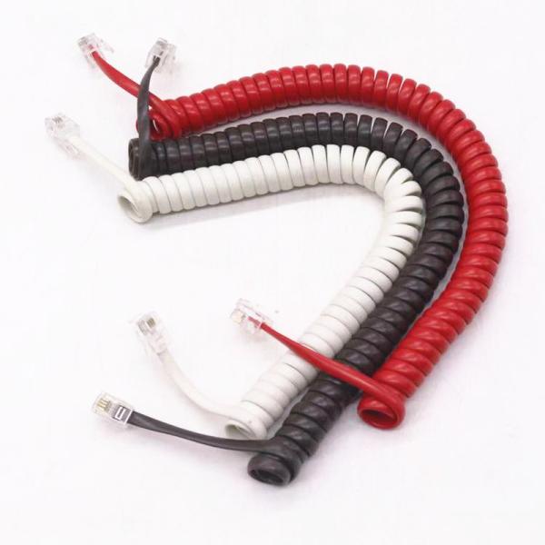 High Quality Copper Telephone Cable Line Telephone Coild Cord Spiral Cord 4p4c