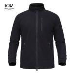Woodland Camouflage Men's Polar Fleece Combat Jacket for Winter Outdoor