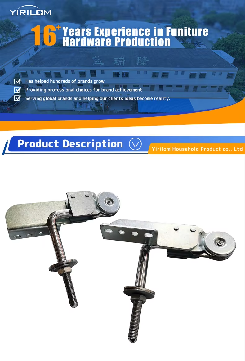 Wholesale Furniture Connector Sofa Hinge Adjustable Armrest Mechanism Silver Iron Sofa Headrest Hinge