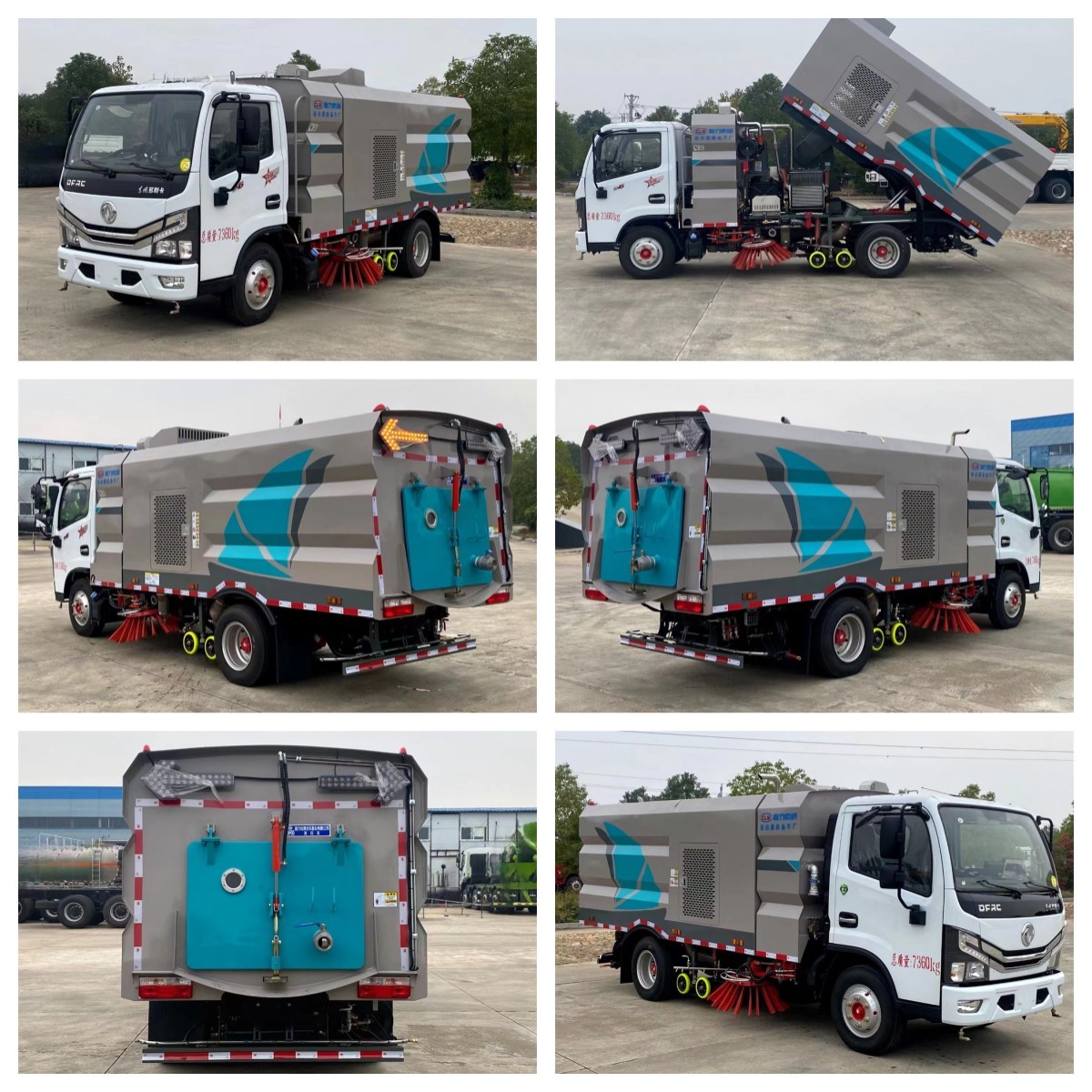 Versatile Diesel Engine Street Sweeper Vehicle With High Pressure Washing