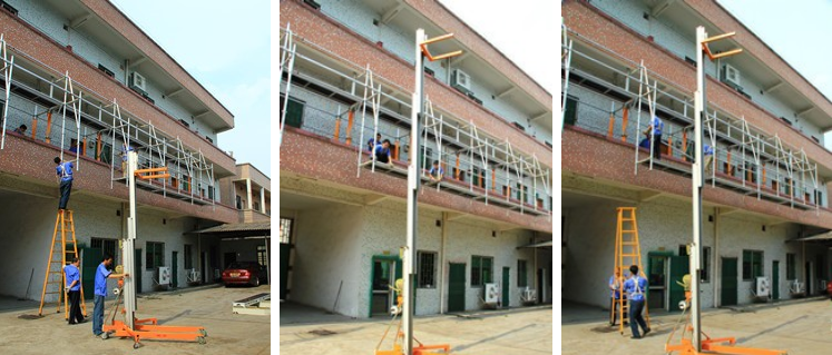 Vertical Aluminum Alloy Material Lifting Platform For Versatile Window Cleaning