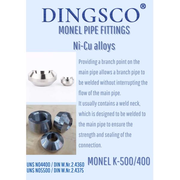 Monel 400/K-500 Weldolet Nickel Alloy Forged Pipe Fittings Socket Weld / Thread