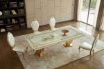 Luxury Noble Atmosphere Wedding Banquet Tables Pattern Dining Table With 10-12
