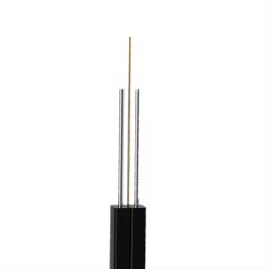 Wholesale BLACK / WHITE STEEL WIRE OR FRP FIBER OPTIC DROP CABLE FTTH FLAT GJXH INDOOR LEATHER CABLE from china suppliers