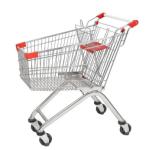 Wheeled Grocery Zinc Supermarket Shopping Carts Trolley
