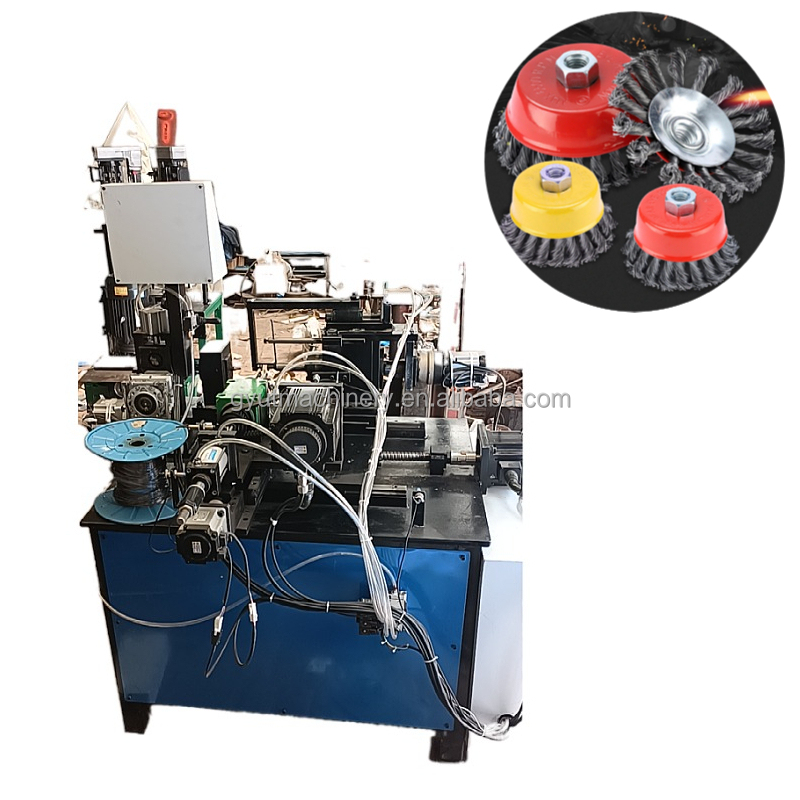 Automatic Grade Automatic Brass Wire Wheel Brush Threading Machine for Industrial