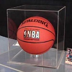 Wholesale Acrylic Clear Basketball Display Case Counter top Plexiglass Football Cube Holder Box from china suppliers