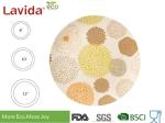 Mixed Colors Non - Odor Bamboo Fibre Plates , Round 8"/20cm Bamboo Recyclable