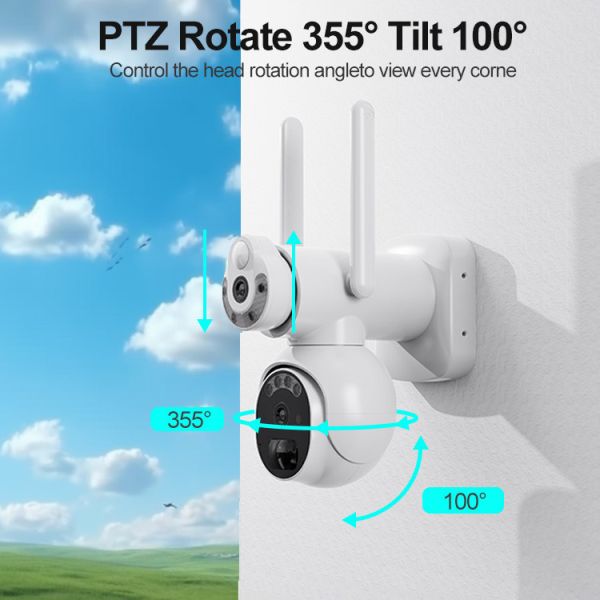 Low Power Solar Dome Camera Automatic Tracking Waterproof Night Vision Security CCTV Camera