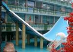 Large Fiberglass Water Slide With 12 - Meter High Platform Down