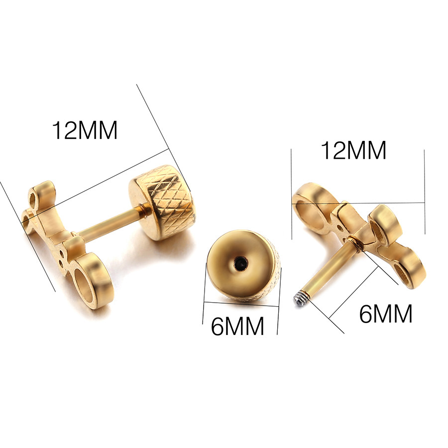 Fashion gold plate stud earrings rabbit shaped earring for women