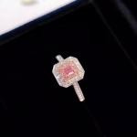 1ct Lab Diamond Jewelry Pink Cushion Diamond Ring 10 Mohs