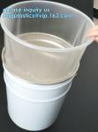 gallon bucket liner rigid plastic pail liner, PE Round pond liner round raised