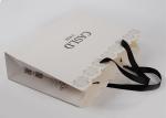 Laser Cut Printing Personalised Paper Bags , Grosgrain Ribbon Plain Gift Bags