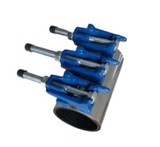 PN16 Ductile Iron Pipe Repair Clamps Pe PVC HDPE Water And Oil Straight Pipe