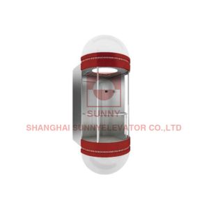 0.4m/S Vvvf Stable Safe Observation Panoramic Glass Elevator For 13 Persons