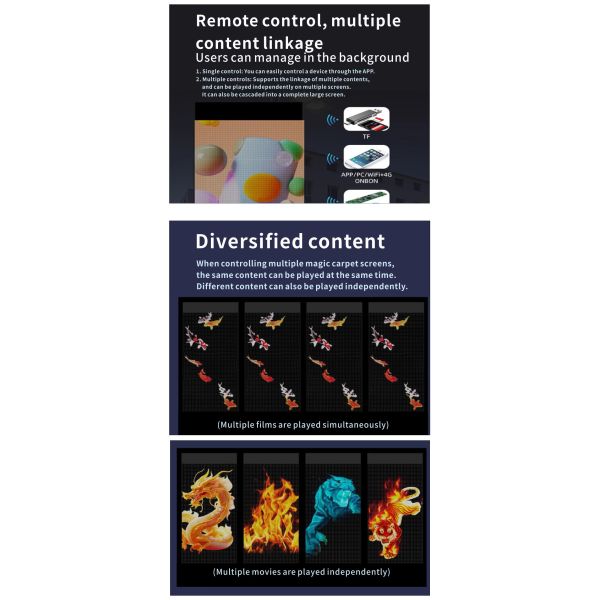 LED drone mounted magic carpet screen Stage banner advertising display LED screen