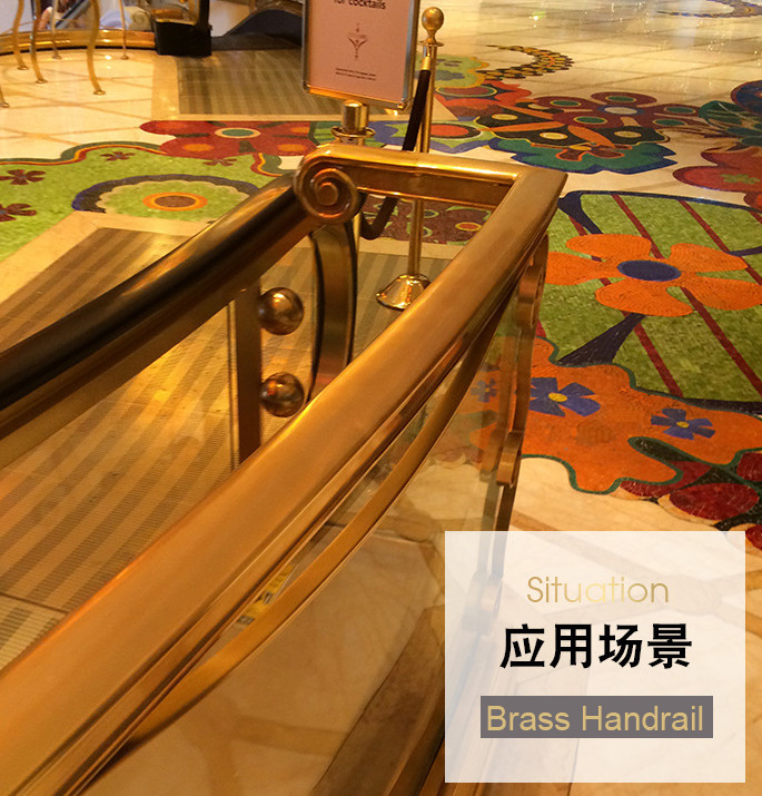 Various Custom Made Fashion Golden Decorative Lowes Brass Railing