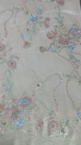 Wholesale East Culture Leafy Sequin Floral Lace Fabric For Dressmaking Dinner Gowns Shining Fabric from china suppliers