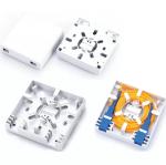 86X86 2 Port IP65 Fiber Optic Wall Mount Termination Box Faceplate Metal Back