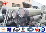 Africa Transmission Line Galvanized Steel Power Pole With Cross Beams 10KV -