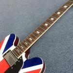 Hollow body Jazz electric guitar, British flag Rosewood Fingerboard electric