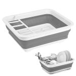 Square 36.5*12CM Folding Dish Drainer Rack Plastic Kitchen Storage Rack