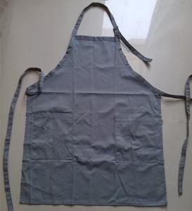 Wholesale BSCI passed-Promotional solid grey apron with customer's logo printed or embroidery from china suppliers