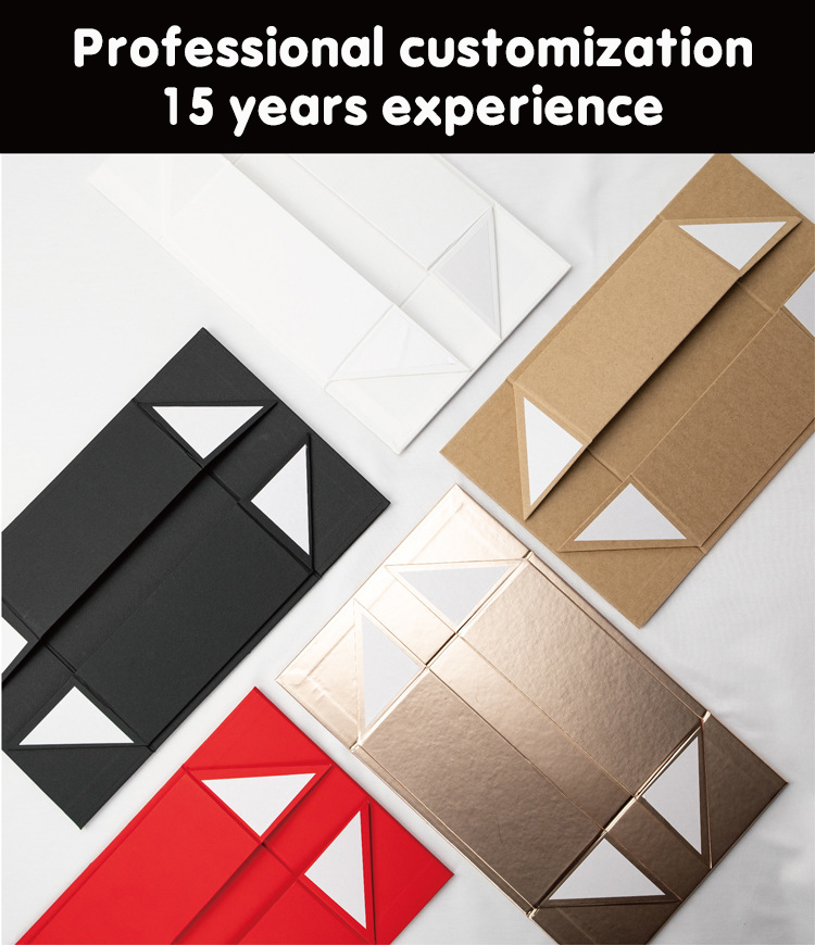 Luxury Gift Box Packaging Stock Magnet Folding Gift Box With Ribbon