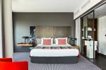 Gabonese furniture supplier for hotel bedroom set of leather bed with sofa and