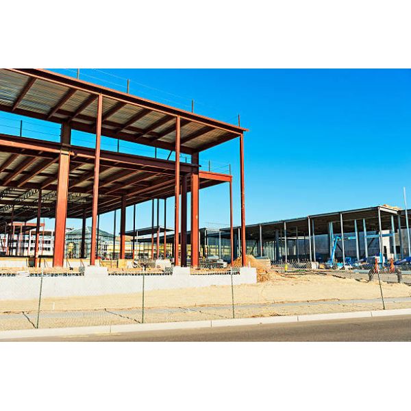 Modular prefab steel warehouse exterior view