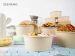 750ml Bamboo Paper Takeaway Salad Bowls With Lids