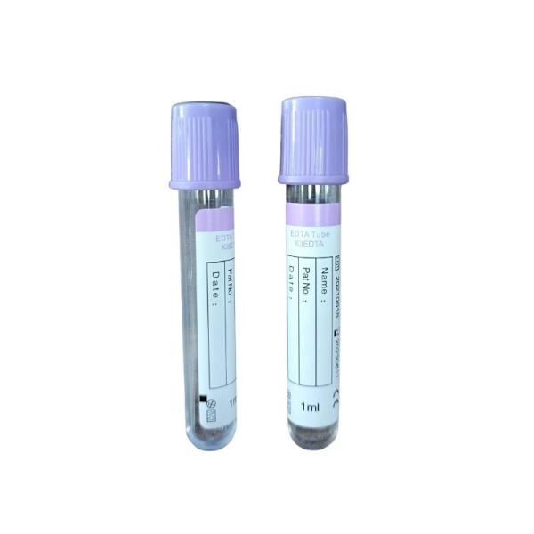 Medical Disposable EDTA Blood Collection Tube Glass PET Vacuum K2 K3 For