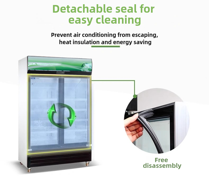 Single-Temperature Vertical 1-Door Showcase Commercial Refrigeration Beverage Cooler
