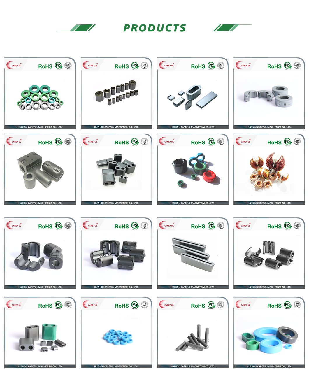 Careful FS Type Non-Split Solid Ferrite Core for Flat Cable Threading