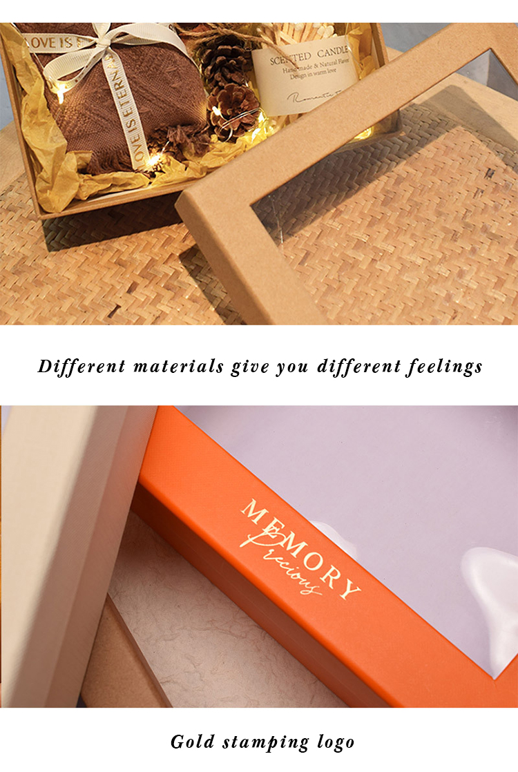 Varnished Window Cardboard Gift Packaging Box With Window 1200g