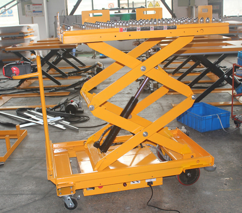 500kg 1102lbs Roller Lift Table Roller Ball Lift Table Mobile Scissor Lift Electric Trucks